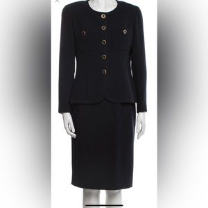 Authentic Chanel Jacket Skirt Sets Sz34